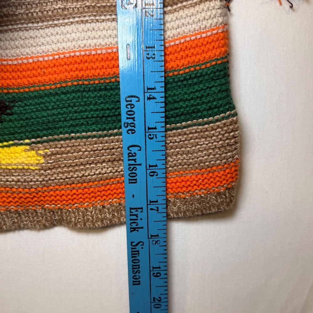 Alice + Olivia Claudette Fringe Striped Sweater Multicolor CC107S04708 Womens XS - Picture 8 of 10